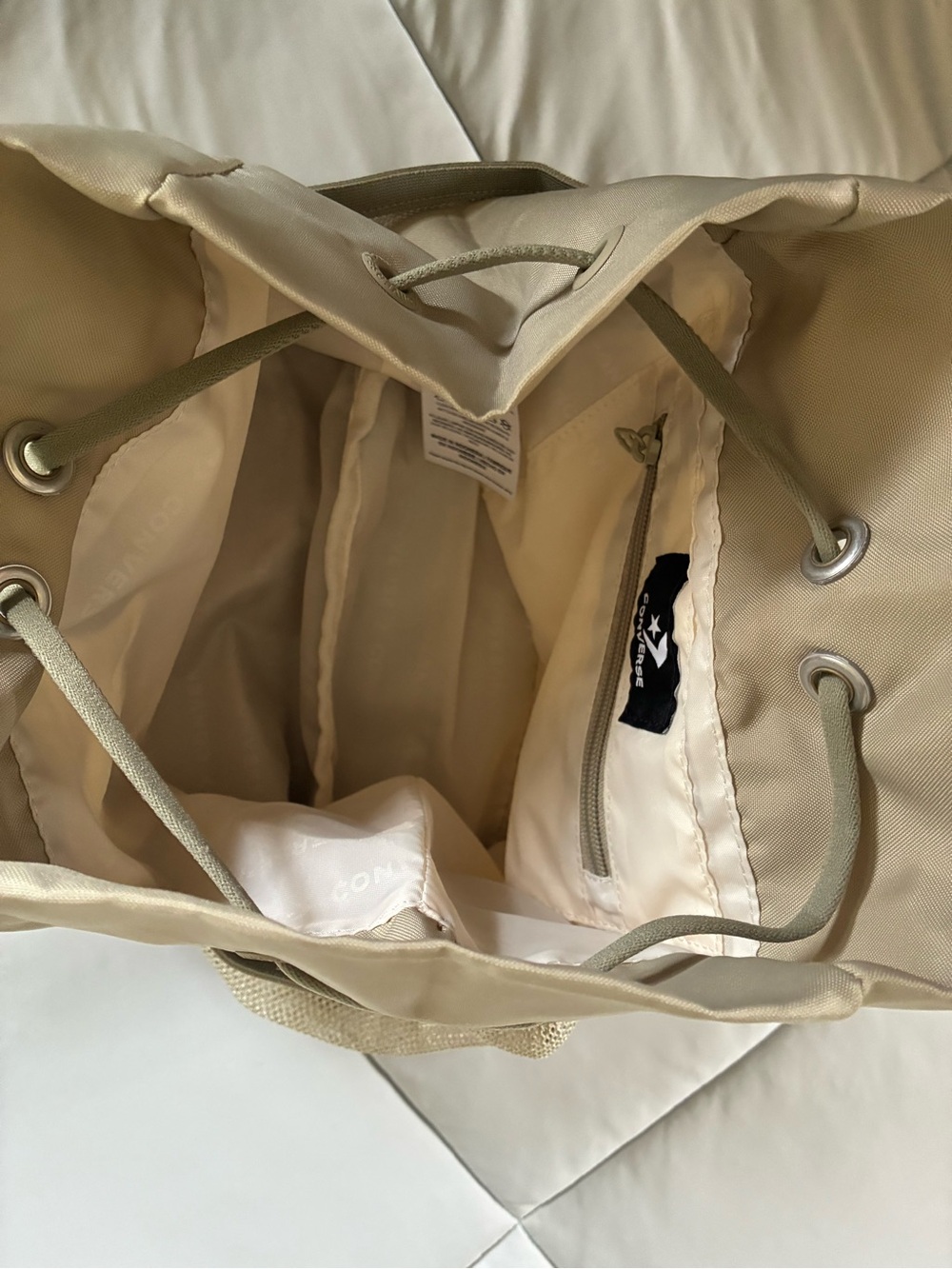 Converse Beige All Star Drawstring Mini Backpack - Picture 3 of 5